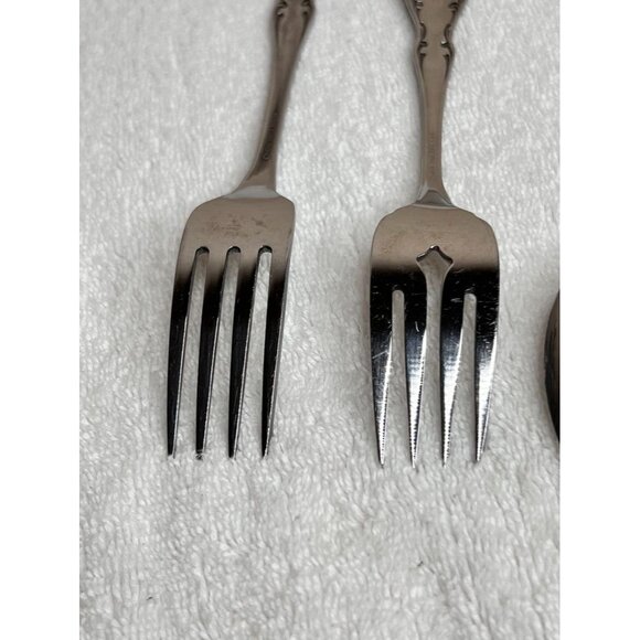 4 PC Oneida St Luis Profile Glossy 1-Fork 1-Salad Fork 1-Tablespoon 1-Teaspoon - Picture 12 of 14